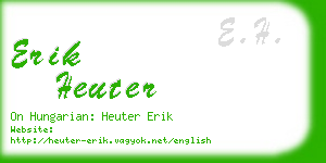 erik heuter business card